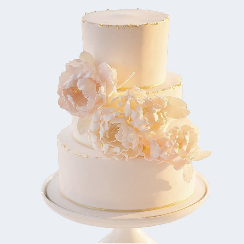 Свадебный торт с цветам 2047